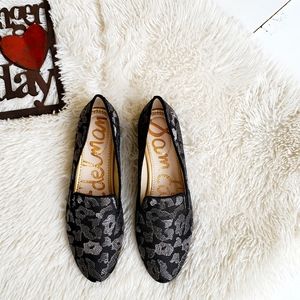 Sam Edelman Jordy Black Metallic Loafers